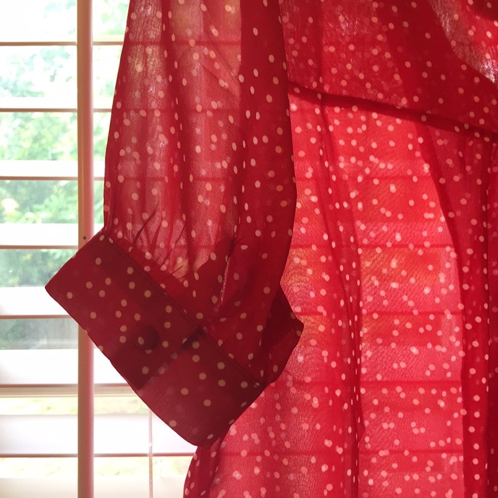 Yesstyle red polka dot top - Picture 4 of 4